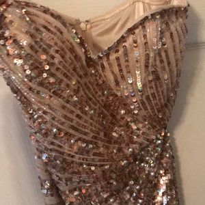 Heart shaped top sequin dress. Never worn